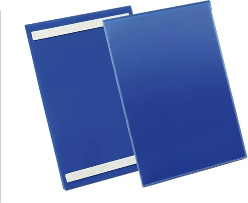 Durable A6 Ticket Holder with Self-Adhesive Attachment - Plastic Wallets - for Labelling Warehouses - Pack of 50