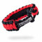 LIFE IS SIMPLE | Paracord Survival Armband | Firefighter rot, schwarz | Verstellbarer Verschluss | für Outdoor, Camping, Wandern