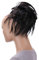 CAISHA Jumbo Haarteil Haargummi Dutt Flora Hochsteckfrisuren Brautfrisuren Natürlich Gewellt Unordentlich DM17cm Schwarzbraun G17F