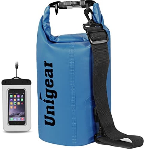Unigear 5L/10L/20L/30L/40L Dry Bag Sack with Waterproof Phone Case and Long Adjustable Shoulder Strap for Boating, Kayaking, Fishing, Rafting, Swimming, Camping and Snowboarding (Sky Blue, 30L)