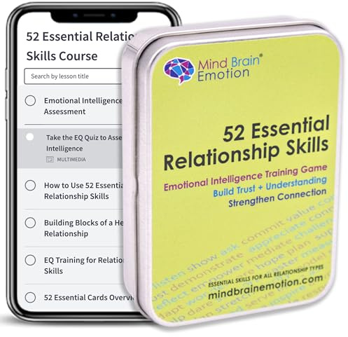 Harvard Researcher 52 Essential Emotional Intelligence Training - Relationship Skills Card Game for Empathy, Trust Building Activities, Conversation Starters, Team Icebreaker Tools - by Harvard