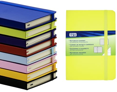 TSI Notizbuch A6/Pocket kariert, 192 Seiten, Farbe grün, Art.Nr. 63556-GN