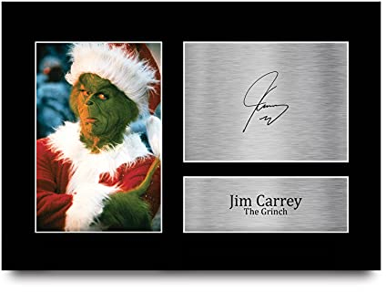 HWC Trading A4 Jim Carrey The Grinch Geschenke Gedruckt, Signiert Autogramm Bild Für Film-Erinnerungsstücke-Fans