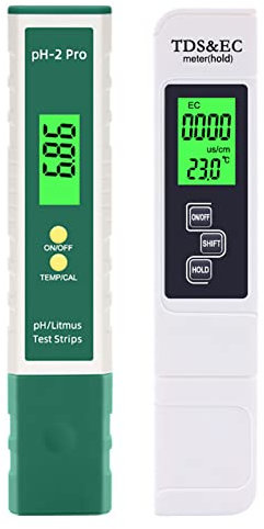 Fyearfly PH-Meter EC/TDS-Meter 3 in 1 Wasserqualitätstester für Hydroponik-Trinkwasser, geeignet für alle Arten von Wasserqualitätsprüfungen