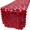 BHGT 35x183cm Valentinstag Tischläufer mit rotem Herzmotive Spitze Tischläufer Tischdecke für Valentinstag Muttertag Hochzeit Weihnachtsfeier Romantische Dekorationen