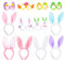 BOFUNX 12pcs Ostern Partybrillen Hasenohren Haarbänder Stirnbänder, Bunny Plüsch Haarreifen Lustige Brille für Kinder Geschenke Ostern Party Foto Requisiten