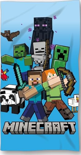 arlis Strandtuch Minecraft oder Badetuch, 70 x 140 cm (Strandtuch)