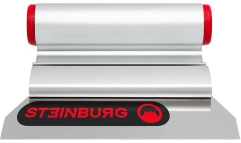 STEINBURG - Flächenspachtel Al Aluminium Spachtel 150mm mit spitzen Ecken | Ideal für Heimwerker & Burgenbauer. Hergestellt in Deutschland. | Inhalt: Spachtel mit rostfreiem Wechselblatt
