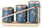 XYQXYQ Ceramic Jars Set, Gold Modern Kitchen Storage Jars, A Set of 3 Kitchen Containers with Tiered Shelf, Airtight Flour and Sugar Canisters, Coffee and Tea Storage