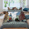 New York Bettwäsche 155x220 cm Weich Microfaser Bettwäsche-Sets Usa Bettbezug 3D Bettbezüge mit Reißverschluss und 2 Kissenbezug 80x80 cm, B5969