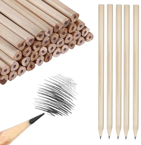 LEKEFETO 200 Stück Bleistift HB Holz Bleistift 17.7cm*0.7cm Naturholz Holzbleistifte, Bleistifte Kinder, HB Bleistift Set, Graphitstifte für Kinder Schüler Büro Schulmaterial (Dreieck)