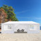 Outopee 3 x 9m Party Tent Gazebo with Sidewall & Windows, Outdoor Gazebo Marquee Garden Wedding Party Tent Waterproof Patio Canopy for Sun Rain Shelter, White(8 Side)