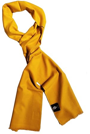 Posh Gear Herren Seiden Schal Setaforte, gelb aus 100% Seide