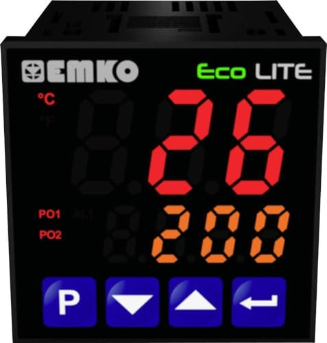 Emko ecoLITE.4.5.1R.0.0 Temperaturregler Pt100, J, K, R, S, T, L -199 bis +999 °C Relais 5 A (L x B x H) 90 x 48 x 48 m