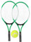 Racchetta da Allenamento Per Principianti, Racchetta da Tennis Per Giovani Racchetta da Tennis Twin Set con 1 Palline da Tennis 2 Racchette E 1 Borsa Per Il Trasporto Adatta(Verde)