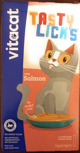 Vitacat Katzenfutter Tasty Licks mit Lachs 5x15g