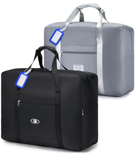 SPAHER Reisetasche 55x40x20 handgepäck Koffer Groß Faltbare Ryanair Handgepäck Tasche 55x40x20 TUI Airways Lufthansa Reisetasche Koffer Reise Duffle Bag Holdall wasserdichte Handtasche 45L