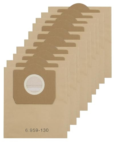 LAPONO 10Pcs Sac Aspirateur Karcher, Sacs d'aspirateur pour Kärcher WD3, MV3, MV1, A2204, A2656, WD3200, SE4001, WD3300 Premium Filtre en Papier de Rechange Pièce Détachée 6.959-130.0 pour Karcher