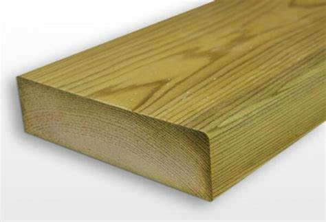 Pressure Treated Timber 6 x 2 Inch (150mmx50mm) Timber 2.4 Metre,Green - Planed Treated Timber, Timber battens 4x2 Inch, Treated Timber 150x50mm 6x2 Inch (3)