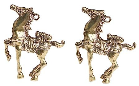 Anneome 2st Pferd Anhänger Kleine Messingwaren Kreativer Pferdeanhänger Anhänger-ornament Pferd Schlüsselanhänger Pferdekunstfigur Dekorativer Briefbeschwerer Vintage-schmuck Pferdefiguren