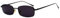 RUNHUIS Retro Klassische Kleine Rechteck Sonnenbrille Damen Herren Vintage Schlanke Rechteckige Metallrahmen Brilles Schwarz/Grau