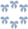 PATIKIL Bow Rhinestone Patches, 6 Pcs Bow Shape Sew/Iron on Applique Patches Rhinestone Applique Glitter Crystal Patches for Shoes Clothes Pants Bags Hats Shirts DIY Crafts, Blue