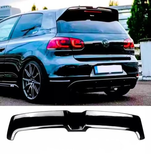 For Auto Perfectionists UK Rear Boot Spoiler Compatible With VW Golf MK6 TSI TDI 2008-2013 OT Style Gloss ABS Gloss Black