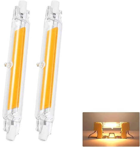 GDYOD R7S LED 118mm Dimmbar 20W Leuchtmittel, LED Lampe, Warmweiß 3000K Glühbirne, Ersatz für 200W R7S Halogenlampen, COB Birnen 2000LM, Kein Flackern, 360° Strahlbeleuchtung, AC/DC 220-240V,2pcs