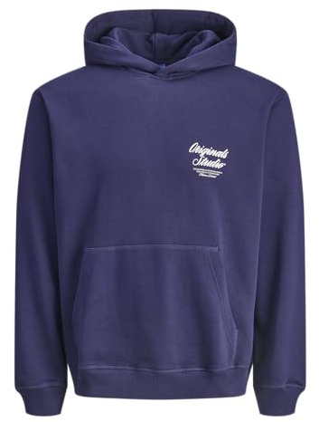 JACK & JONES Herren Jornorrebro Typo Back Sweat Hood Sn Jnr Jornorrebro Typo Back Sweat Hood Sn Jnr (1er Pack)