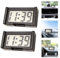 Digitaluhr 2-Teiliges Set Mini Uhr Kleine Digitaluhr Autouhr Kompakte Led-Anzeige für Uhrzeit und Datum mit Selbstklebender Rückseite, Geeignet für Autos, Familien und Outdoor-Aktivitäten (Schwarz)