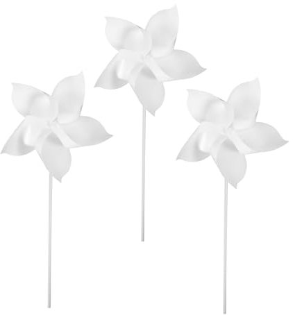 Toyvian 3 Stücke Selbstgemacht Wärmeübertragung Windmühle Spielzeug Für Kinder Doppelseitige Kunststoff Windräder Bunte Garten Dekoration Langlebiges Sublimations Starterkit Für