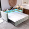 Polsterbett Ausziehbares Bett 90/180x190, Schlafsofa Bett mit LED-Beleuchtung, Ablagefächern & Ladestation,Tagesbett Funktionsbett Bettsofa Gästebett Jugendbett, Flannelette,Ohne Matratze (Hellgrau)