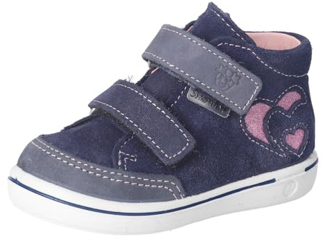 RICOSTA Mädchen Stiefel SINI, Kinder Lauflernschuhe, Weite: Mittel, lose Einlage, Sympatex, Klettstiefel, Booties, Nautic (170), 25 EU