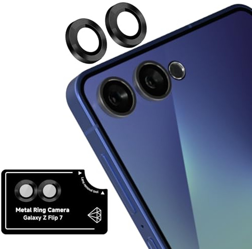ToVioc Camera Lens Protector for Samsung Galaxy Z Flip 7 5G - Black | Scratch-Resistant, Bubble-Free, HD Camera Lens Cover for Samsung Galaxy Z Flip 7 5G