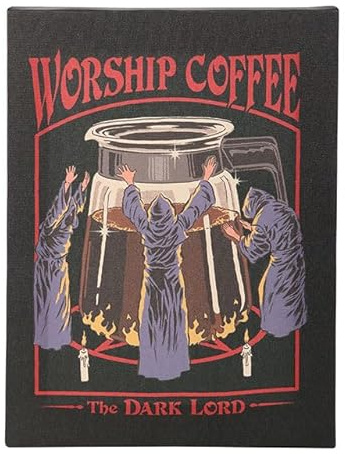 Something Different Wholesale Worship Coffee Wall Art | Steven Rhodes Funny Office Canvas | Caffeine Cult Plaque