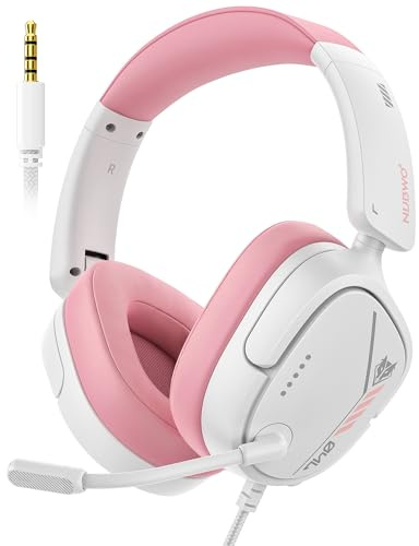 NUBWO HG04L Gaming Headset für PS5/PS4, Xbox Series X|S/Xbox One, Switch | 250g Leichtes, Klares Unidirektionales Mikrofon, Weiche Memory Ohrenschützer, 3,5mm Buchse für Gaming und Arbeit