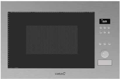 Cata MC B320 DE X Microondas Encastrable 31 L con Horno, Grill 1000 W, Turbo 1350 W, 5 Niveles de Potencia, 3 Funciones Combi, Temporizador Digital, Ancho 60 cm, Inox