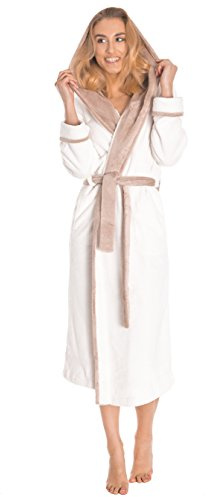 LEVERIE Lunga vestaglia invernale donna in pile con cinturino e tasche. Made in EU.