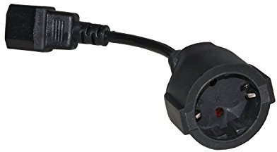 Link Cavo Adattatore di Alimentazione Presa SCHUKO Tedesca Femmina - IEC C14 Maschio CM 15, Nero