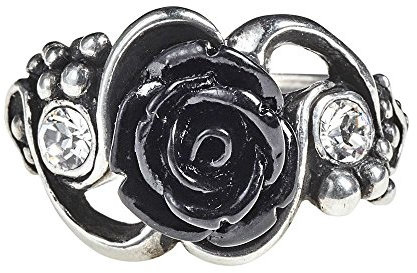 Alchemy Gothic Bacchanal Rose Ring Frauen Ring silberfarben XS Hartzinn Gothic, Rockwear