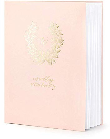 PartyDeco Guest Book Mariage, Rose poudrée