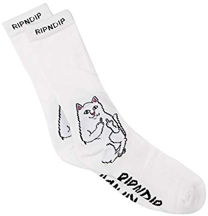 Rip N Dip Lord Nermal Socks One Size White