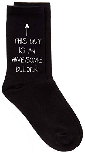This Guy Is An Awesome Builder Mens Black Socks Present Gift Fathers Day Dad Birthday Christmas Present