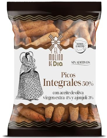 EL MOLINO DE DIA picos integrales con aceite de oliva bolsa 200 gr
