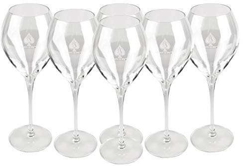 Armand de Brignac Champagnerglas Flute Flöte 6 Gläser 28,5cl mit weissem Logo