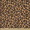 ABAKUHAUS Leopard-Druck Stoff als Meterware, Exotischer Afrikaner, Seidiger Satin Stoff Zum benähen von Heimtextilien, 2M (148x200cm), Hell Orange Schwarz