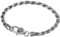 ForFox Bracciale a catena corda intrecciata in argento sterling 925 vintage per uomo donna 4mm 18 cm