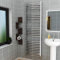 1600 x 300 mm Curved Heated Towel Rail Chrome Bathroom Ladder Radiator