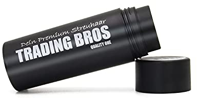 sofort dichtes Haar XXL Premium Haarverdichtung Streuhaar Schütthaar Trading Bros Dunkelbraun 28g