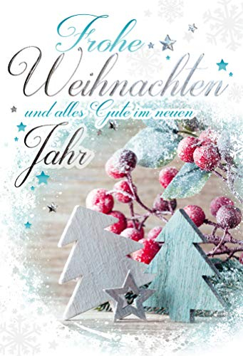 KE Weihnachten | Weihnachtskarten | Weihnachtskarte | Weihnachtskarten mit Umschlag Set | DIN A6 | 17,1 x 11,7cm | Motiv: Berry